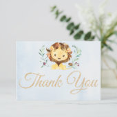 ライオンソフトウォーターカラーブルーサンキューカード サンキューカード (スタンド正面)