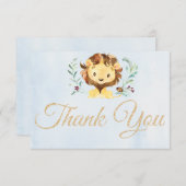 ライオンソフトウォーターカラーブルーサンキューカード サンキューカード (正面/裏面)