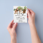 ライオンタイガーベアーオーマイジャングルテーマ水色インヴィ チラシ (手)