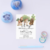 ライオンタイガーベアーオーマイジャングルテーマ水色インヴィ チラシ (シングル)