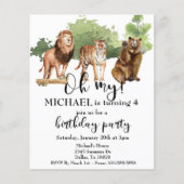 ライオンタイガーベアーオーマイジャングルテーマ水色インヴィ チラシ (正面)