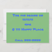 ライオンタイガーベア子供の誕生日パーティの招待状 招待状 (裏面)