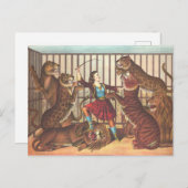 ライオンタマーヴィンテージサーカスポストカード ポストカード (正面/裏面)