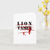 ライオンタマー血動物攻撃ハロウィーンの衣装 カード (黄色い花)