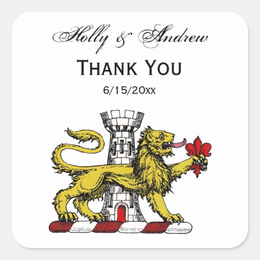 ライオンタワー(紋章の)フラ・ダ・リクレストエンブレムC スクエアシール (正面)