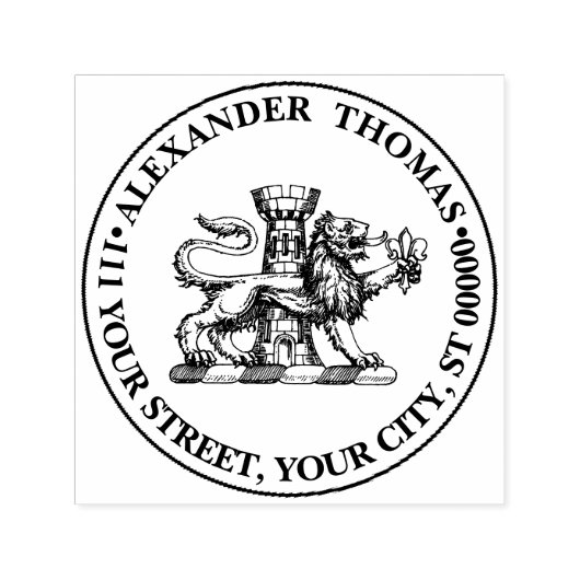 ライオンタワー（紋章の）フラ・ダ・リクレストエンブレムC セルフインキングスタンプ (デザイン)