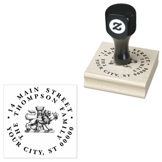 ライオンタワー(紋章の)フラ・ダ・リクレストエンブレムC ラバースタンプ (押印)