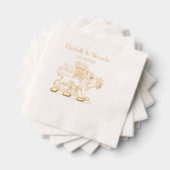 ライオンタワー（紋章の）フラ・ダ・リクレストエンブレムC 箔ナプキン (インサイチュ (積み重ね))