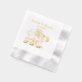 ライオンタワー（紋章の）フラ・ダ・リクレストエンブレムC 箔ナプキン (左)