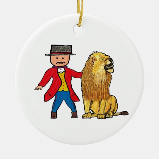 ライオンチーミング セラミックオーナメント (正面)