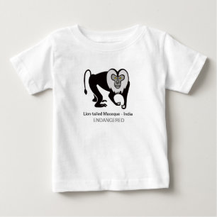 ライオンテールMACAQUE – 絶滅危惧動物グラフィック ベビーTシャツ