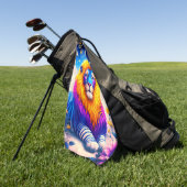 ライオンデザイン ゴルフタオル (グリーン)