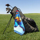 ライオンデザイン ゴルフタオル (グリーン)