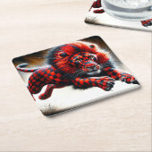 ライオンデザイン スクエアペーパーコースター (アングル)