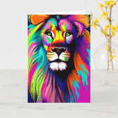 ライオンデジタカラフルルアート カード (黄色い花)