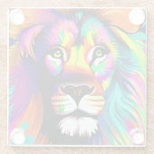 ライオンデジタカラフルルアート ガラスコースター (裏面)