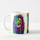 ライオンデジタカラフルルアート コーヒーマグカップ (左)