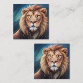 ライオンデジタルアートポートレート-56556 スクエア名刺 (正面/裏面)