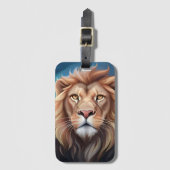 ライオンデジタルアートポートレート-56556 ラゲッジタグ (正面縦)