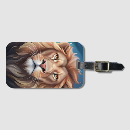 ライオンデジタルアートポートレート-56556 ラゲッジタグ (正面横)