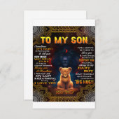 ライオントゥマイ息子に時々それは懸命パパ サンキューカード (正面/裏面)