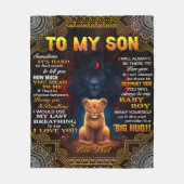 ライオントゥマイ息子に時々それは懸命パパ フリースブランケット (正面)