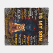 ライオントゥマイ息子に時々それは懸命パパ フリースブランケット (正面(横))