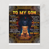 ライオントゥマイ息子に時々それは懸命パパ ポストカード (正面)