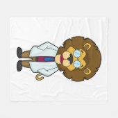 ライオンドクタードクターズコート フリースブランケット (正面(横))