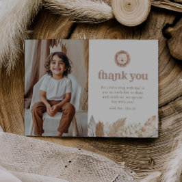 ライオンニュートラルサファリランドスケープ写真サンキューカード 招待状