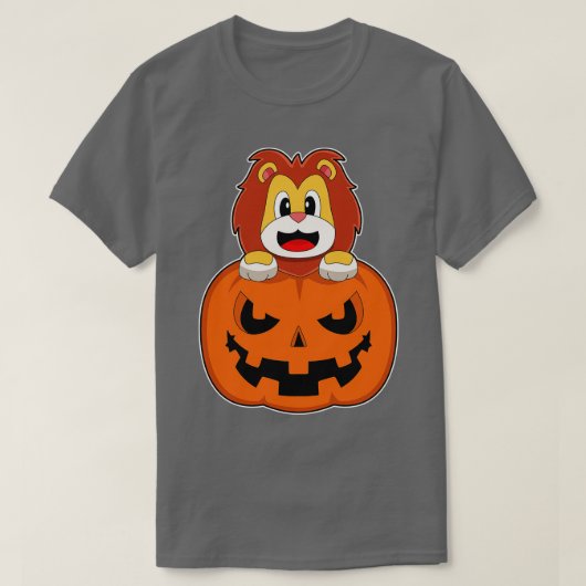 ライオンハロウィーンパンプキン Tシャツ (デザイン正面)