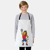 ライオンハンドボール選手ハンドボール エプロン (着用した状態)