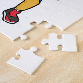 ライオンハンドボール選手ハンドボール ジグソーパズル (側面)