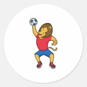 ライオンハンドボール選手ハンドボール ラウンドシール