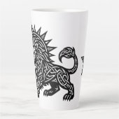 ライオンハートの獅子 レオのゾディアックサンマーネ | BurnsInHell カフェラテマグ (正面)