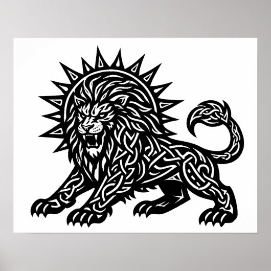 ライオンハートの獅子 レオのゾディアックサンマーネ | BurnsInHell ポスター (正面)