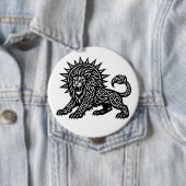 ライオンハートの獅子 レオの太陽のたてがみ | BurnsInHell 缶バッジ (インサイチュ)