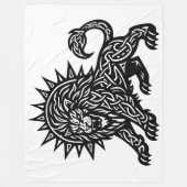 ライオンハートの獅子 レオの星座｜BurnsInHell フリースブランケット (正面)
