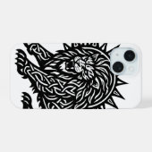 ライオンハートの獅子 レオの星座｜BurnsInHell iPhone 15ケース (裏面横)