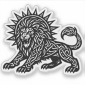 ライオンハート レオ ライオン 星座グッズ 獅子座 BurnsInHell シール (正面)