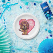 ライオンバレンタインデー ペーパープレート (パーティー)