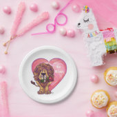 ライオンバレンタインデー ペーパープレート (パーティー)