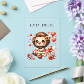 ライオンパイロット お誕生日 アクリル招待状 (インサイチュ (ウェディング))