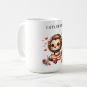 ライオンパイロット お誕生日 コーヒーマグカップ (正面左)