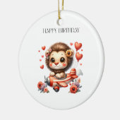 ライオンパイロット お誕生日 セラミックオーナメント (左)