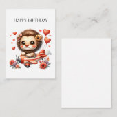 ライオンパイロット お誕生日 ノートカード (正面/裏面)