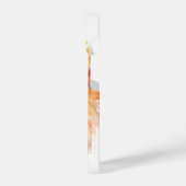 ライオンパステルフラワーズサファリウォーターカラーサバンナキャット iPhoneケース (左側面)