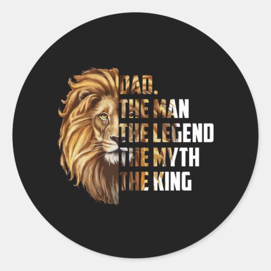 ライオンパパ男の伝説の神話の王 ラウンドシール (正面)