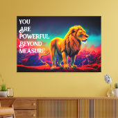 ライオンパワー感動的ビヨンドメジャー引用文 キャンバスプリント (インサイチュ (リビング))