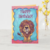 ライオンパーティーセンター カード (黄色い花)